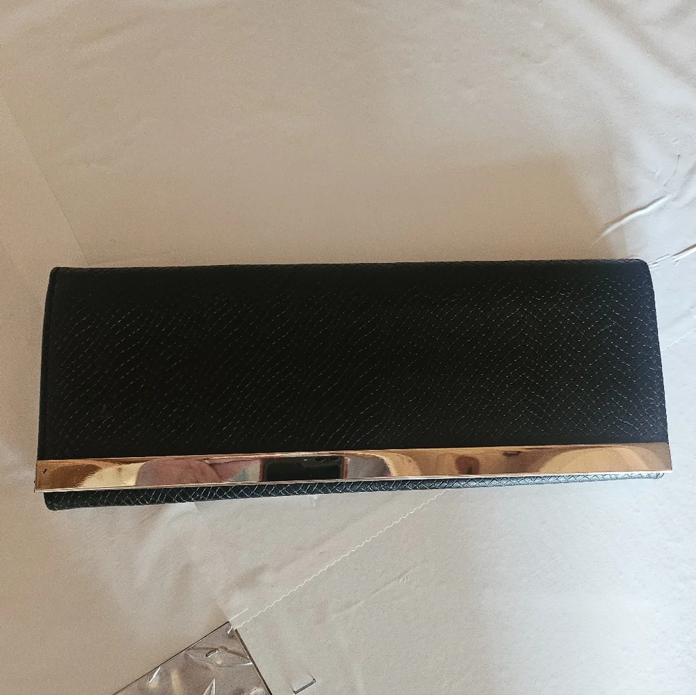 Bijoux Terner Black and gold clutch bag #eveningbag - Picture 1 of 5